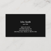 ヴィンテージのビニールの録音スタジオ 名刺 (裏面)