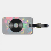 ヴィンテージのビニール音楽記録ナイトクラブかダンスファン ラゲッジタグ (裏面横)