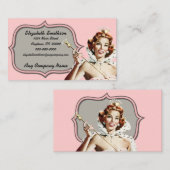 ヴィンテージのビューティー・クイーン 名刺 (正面/裏面)