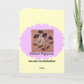 ヴィンテージのビロードのケシ カード (裏面)