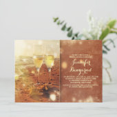 ヴィンテージのビーチのブライダルシャワーの招待 招待状 (スタンド正面)