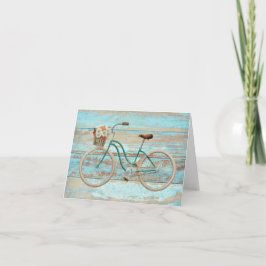 ヴィンテージのビーチの巡洋艦の自転車のブランクNotecard カード