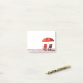 ヴィンテージのビーチチェアの休暇旅行 ポストイット (デスク上)