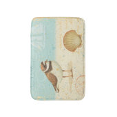 ヴィンテージのビーチ場面 バスマット (正面縦)