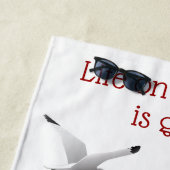 ヴィンテージのビーチ場面 ビーチタオル (インサイチュ)