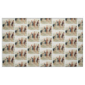 ヴィンテージのビーチ場面 ファブリック (ファットクォーター)