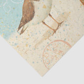 ヴィンテージのビーチ場面 薄葉紙 (詳細)