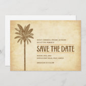ヴィンテージのビーチ結婚式の保存日付 セーブザデート (正面/裏面)