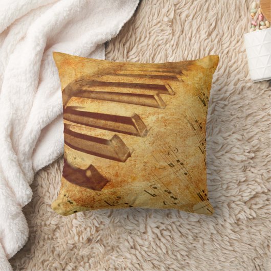 ヴィンテージのピアノは装飾的な枕を調整します クッション (ブランケット)