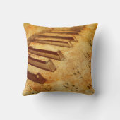 ヴィンテージのピアノは装飾的な枕を調整します クッション (裏面)