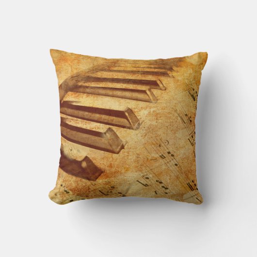 ヴィンテージのピアノは装飾的な枕を調整します クッション (正面)