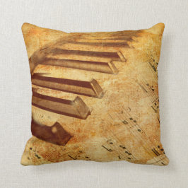 ヴィンテージのピアノは装飾的な枕を調整します クッション