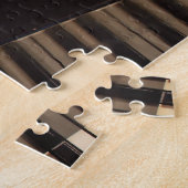 ヴィンテージのピアノキーボードおよびピンパズル ジグソーパズル (側面)