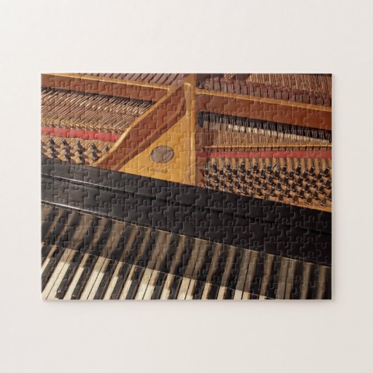 ヴィンテージのピアノキーボードおよびピンパズル ジグソーパズル (横)