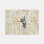 ヴィンテージのピアノ楽譜のフリースブランケット フリースブランケット (正面(横))