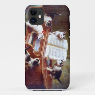 ヴィンテージのピアノ猫 iPhone 11 ケース