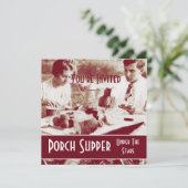 ヴィンテージのピクニックパーティの招待状 招待状 (スタンド正面)