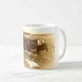 ヴィンテージのピクニック コーヒーマグカップ (正面右)