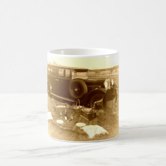 ヴィンテージのピクニック コーヒーマグカップ (中央)