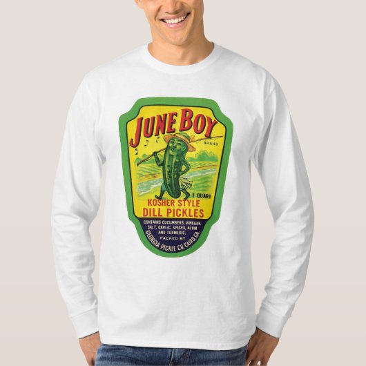 ヴィンテージのピクルスの食料品のラベル Tシャツ (正面)