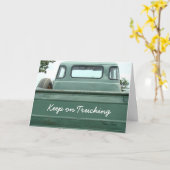 ヴィンテージのピックアップトラック2 - カスタマイズ カード (黄色い花)