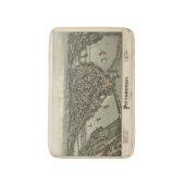 ヴィンテージのピッツバーグのプリント バスマット (正面縦)