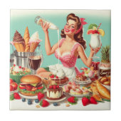 ヴィンテージのピンアップイラストレーション タイル (正面)