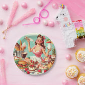 ヴィンテージのピンアップイラストレーション ペーパープレート (パーティー)