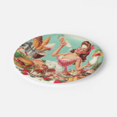 ヴィンテージのピンアップイラストレーション ペーパープレート (アングル)