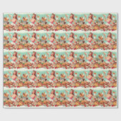 ヴィンテージのピンアップイラストレーション ラッピングペーパー (フラット)