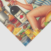 ヴィンテージのピンアップイラストレーション 薄葉紙 (詳細)