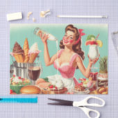 ヴィンテージのピンアップイラストレーション 薄葉紙 (クラフト)