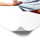 ヴィンテージのピンアップナースDigital Art ポスター (角)