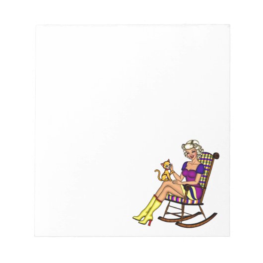 ヴィンテージのピンアップ ノートパッド (正面)