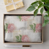 ヴィンテージのピンクのアジサイのフランス人のティッシュペーパー 薄葉紙 (ギフト)