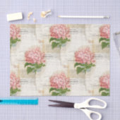 ヴィンテージのピンクのアジサイのフランス人のティッシュペーパー 薄葉紙 (クラフト)