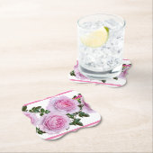 ヴィンテージのピンクのシャクヤク ペーパーコースター (インサイチュ)