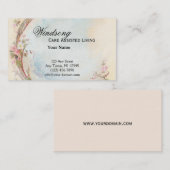 ヴィンテージのピンクのバラおよびロビンの結婚式ビジネス 名刺 (正面/裏面)