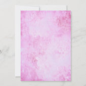 ヴィンテージのピンクのバラおよび羽の第80誕生日 招待状 (裏面)