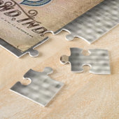 ヴィンテージのピンクのバラの種の包み ジグソーパズル (側面)