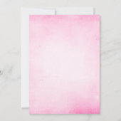 ヴィンテージのピンクのバラの第80誕生会 招待状 (裏面)