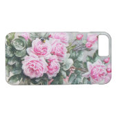 ヴィンテージのピンクのバラの花束 Case-Mate iPhoneケース (裏面(横))