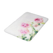 ヴィンテージのピンクのバラの花 バスマット (アングル)