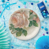 ヴィンテージのピンクのバラ ペーパープレート (パーティー)