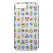 ヴィンテージのピンクのラベンダーのかわいくおもしろいなフクロウの花柄 Case-Mate iPhoneケース (裏面)