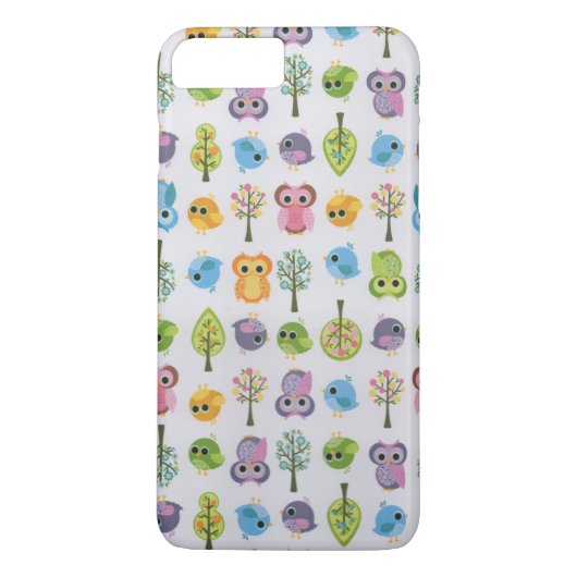 ヴィンテージのピンクのラベンダーのかわいくおもしろいなフクロウの花柄 Case-Mate iPhoneケース (裏面)