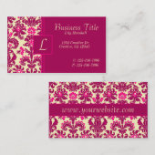 ヴィンテージのピンクの名刺 名刺 (正面/裏面)