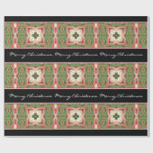 ヴィンテージのピンクの座標1の個人的な文字 ラッピングペーパー (フラット)