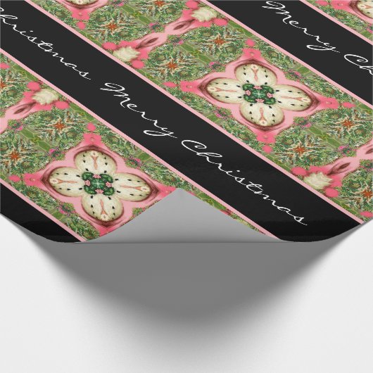 ヴィンテージのピンクの座標1の個人的な文字 ラッピングペーパー (コーナー)