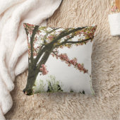 ヴィンテージのピンクの桜の木 クッション (ブランケット)